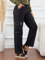 KOTTY Women Straight Fit High Rise Black Jeans