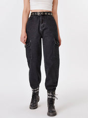 KOTTY Women Straight Fit High Rise Black Jeans