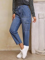 KOTTY Women Straight Fit High Rise Blue Jeans