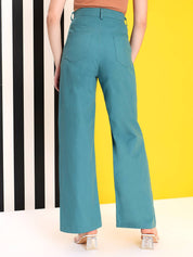 KOTTY Women Straight Fit High Rise Blue Jeans