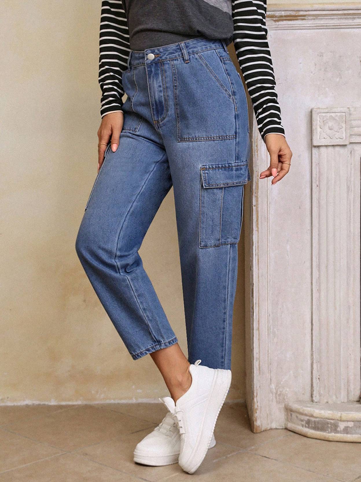 KOTTY  Women Straight Fit High Rise Blue Jeans