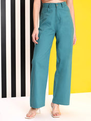 KOTTY Women Straight Fit High Rise Blue Jeans