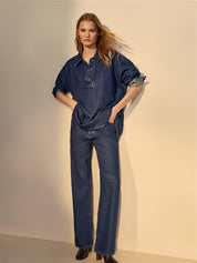 KOTTY Women Straight Fit High Rise Blue Jeans