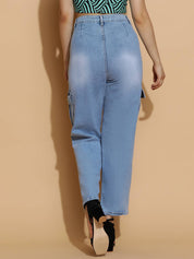 KOTTY  Women Straight Fit High Rise Blue Jeans