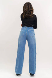 KOTTY Women Straight Fit High Rise Blue Jeans