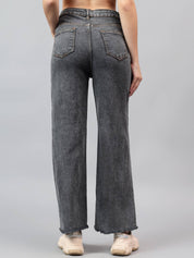 KOTTY Women Straight Fit High Rise Grey Jeans