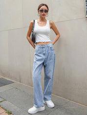KOTTY Women Straight Fit High Rise Light Blue Jeans Special price