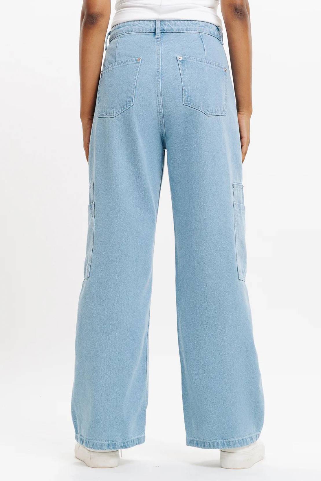 KOTTY Women Straight Fit High Rise Light Blue Jeans