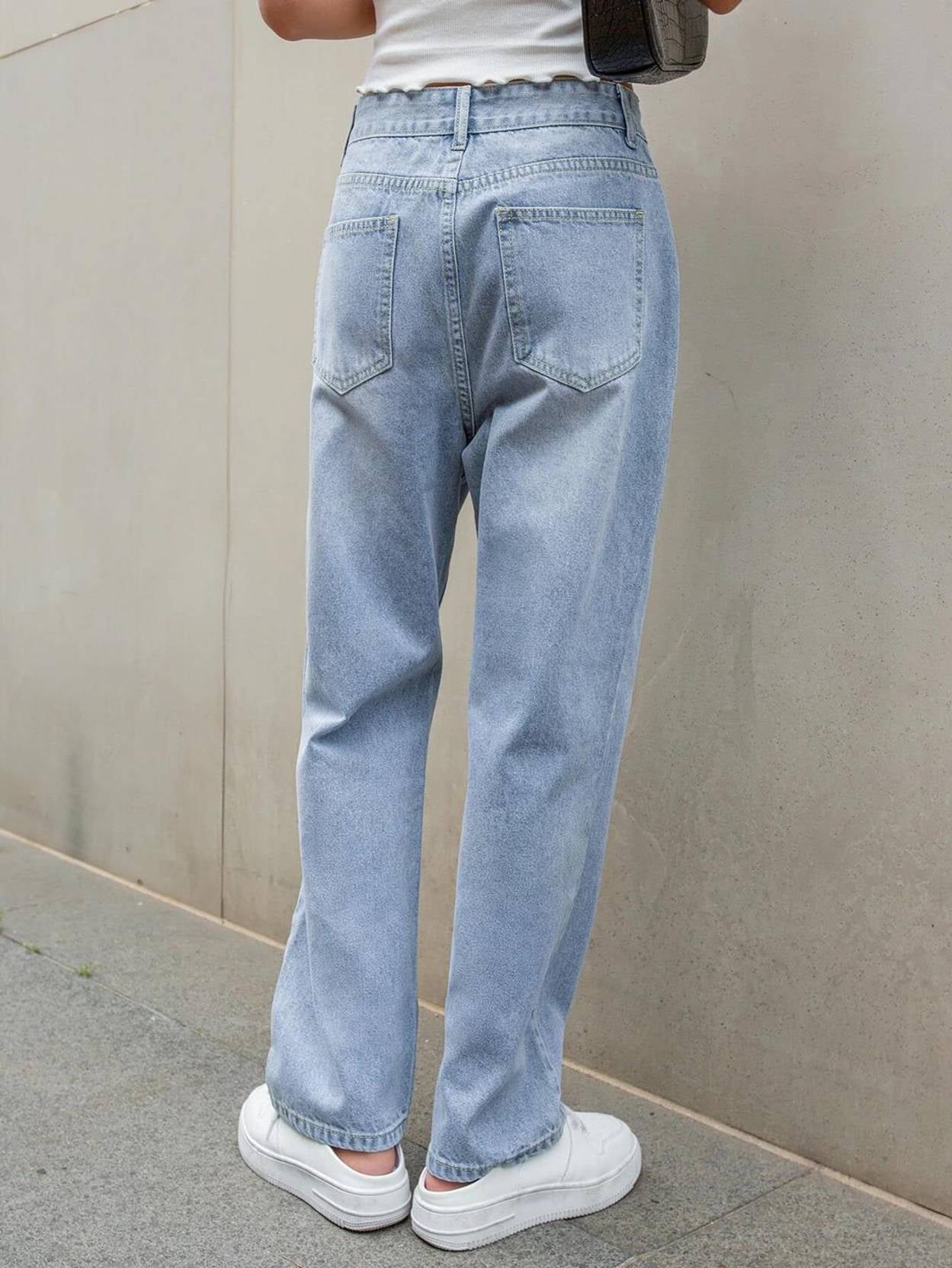 KOTTY Women Straight Fit High Rise Light Blue Jeans Special price
