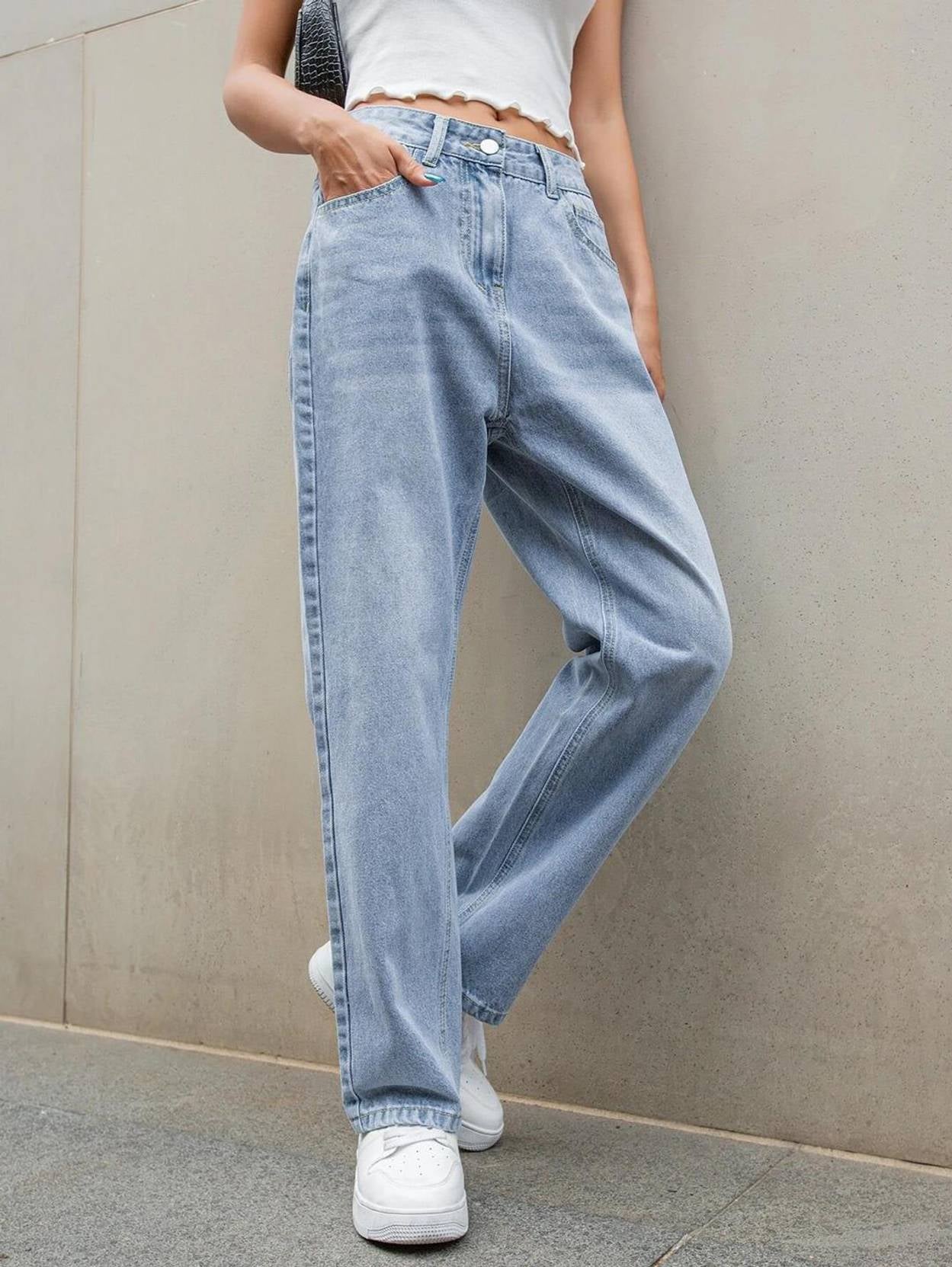 KOTTY Women Straight Fit High Rise Light Blue Jeans Special price