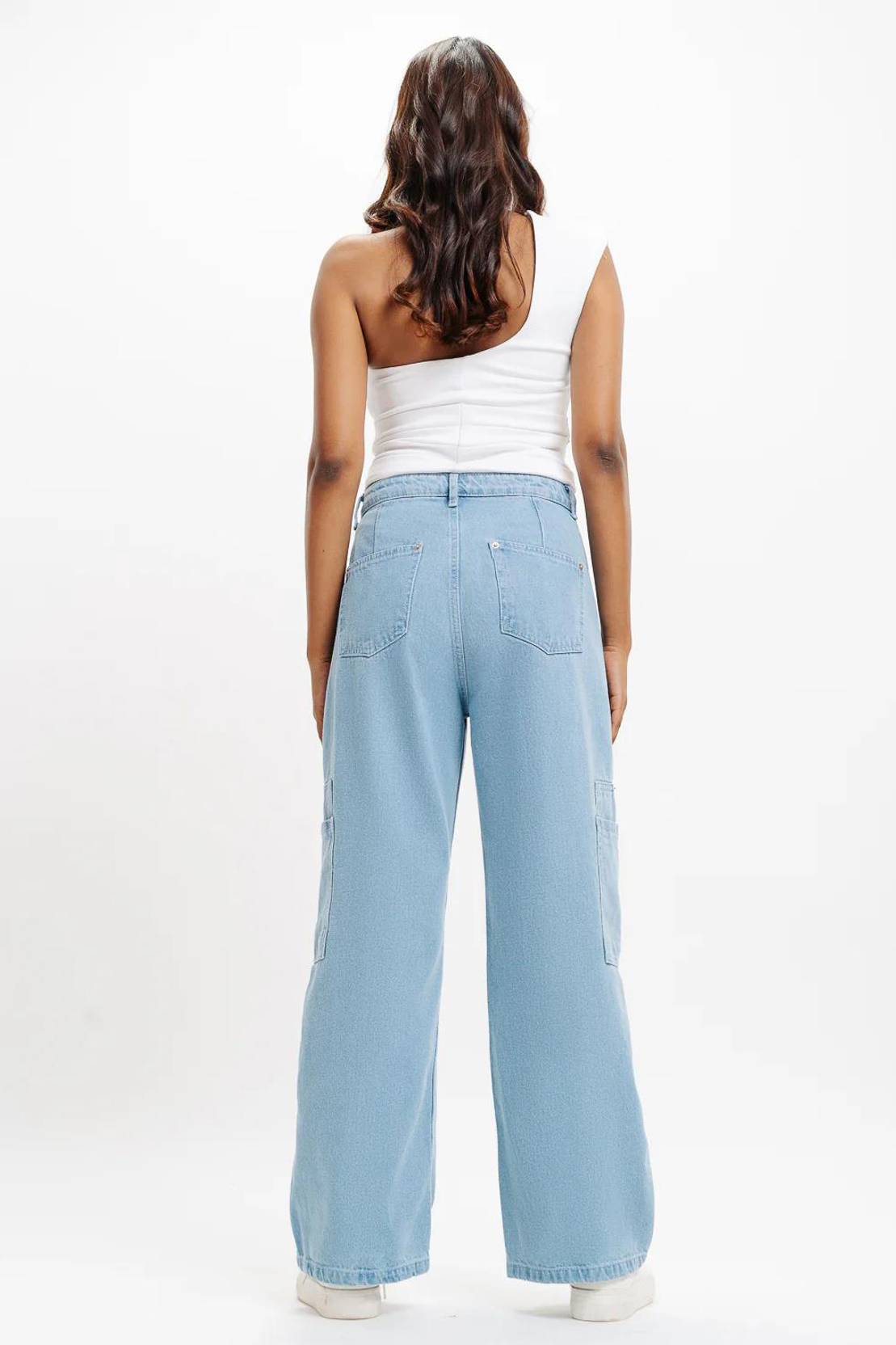 KOTTY  Women Straight Fit High Rise Light Blue Jeans