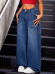 KOTTY Women Straight Fit Mid Rise Dark Blue Jeans