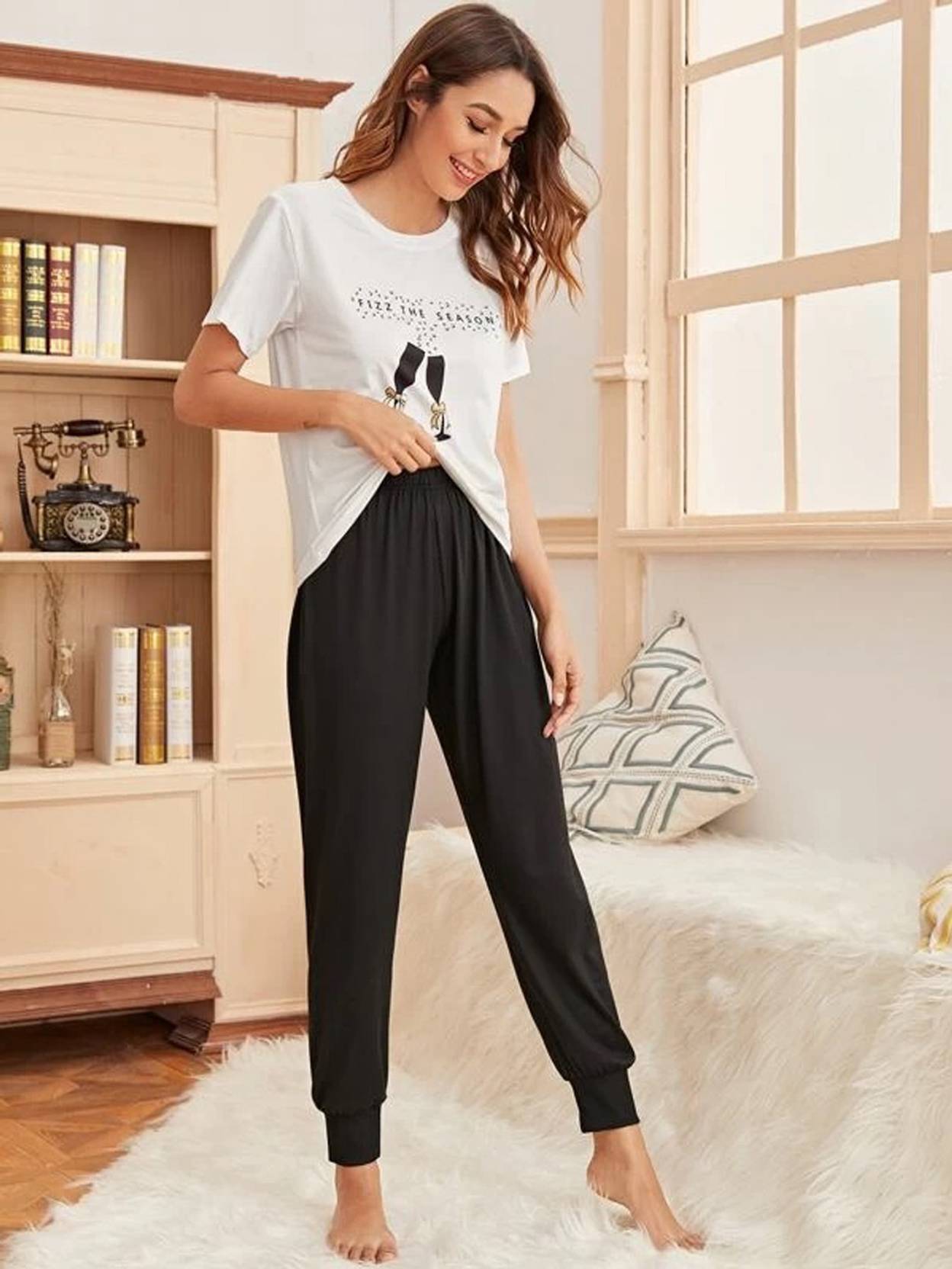 KOTTY  Women Top & Pyjama Set Multicolor Printed