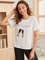 KOTTY  Women Top & Pyjama Set Multicolor Printed