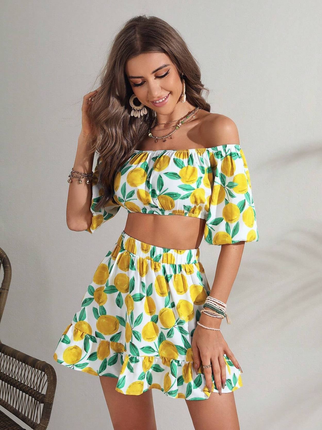 KOTTY Women Two Piece Dress Multicolor Above Knee/Mid Thigh Length Dress