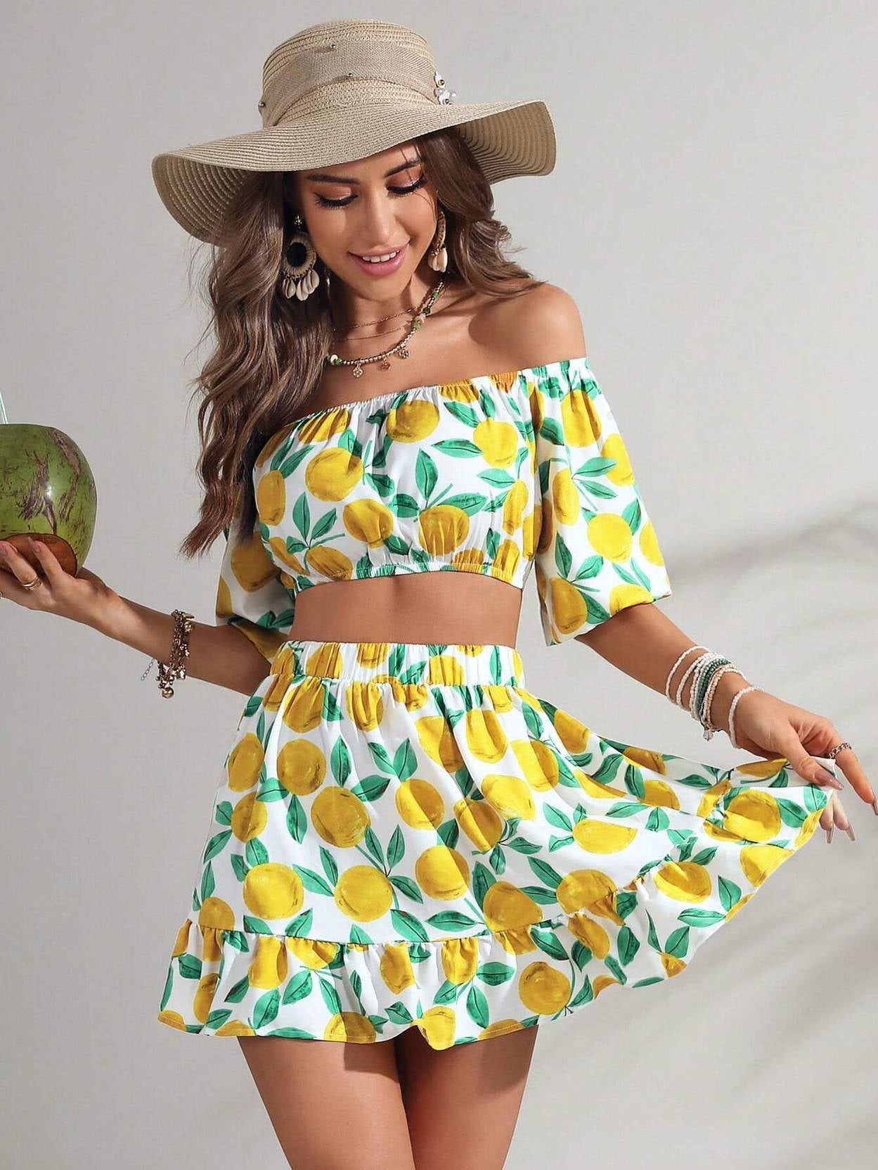 KOTTY Women Two Piece Dress Multicolor Above Knee/Mid Thigh Length Dress