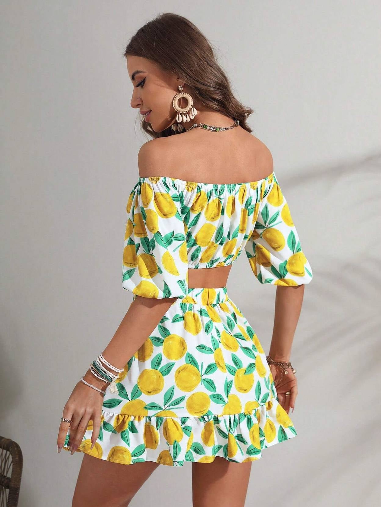 KOTTY Women Two Piece Dress Multicolor Above Knee/Mid Thigh Length Dress