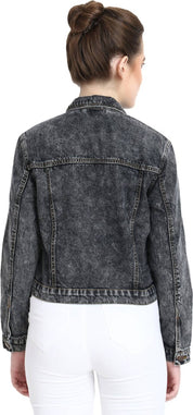 KOTTY Women Washed Denim Jacket
