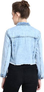 KOTTY Women Washed Denim Jacket