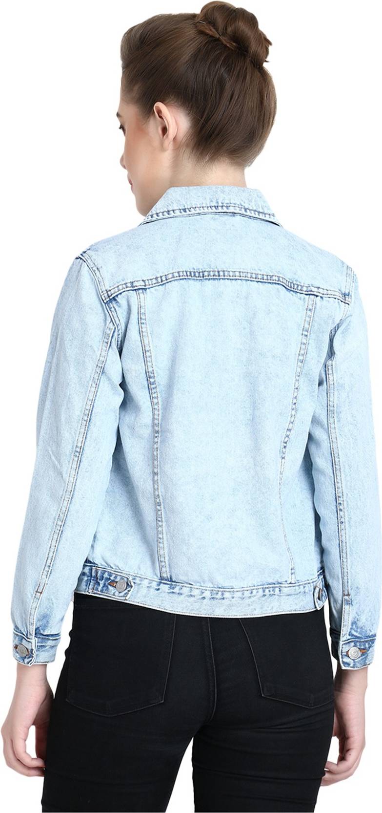 KOTTY Women Washed Denim Jacket