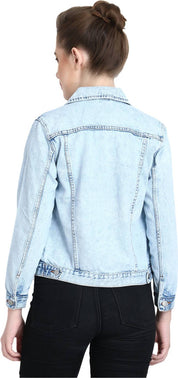 KOTTY Women Washed Denim Jacket