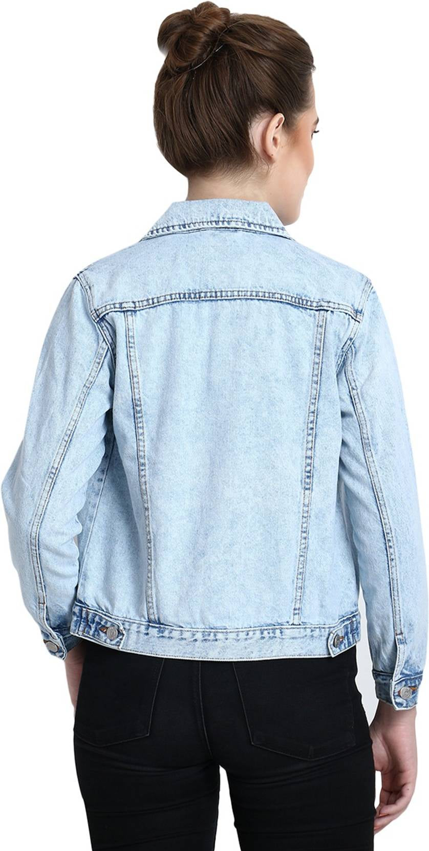 KOTTY Women Washed Denim Jacket