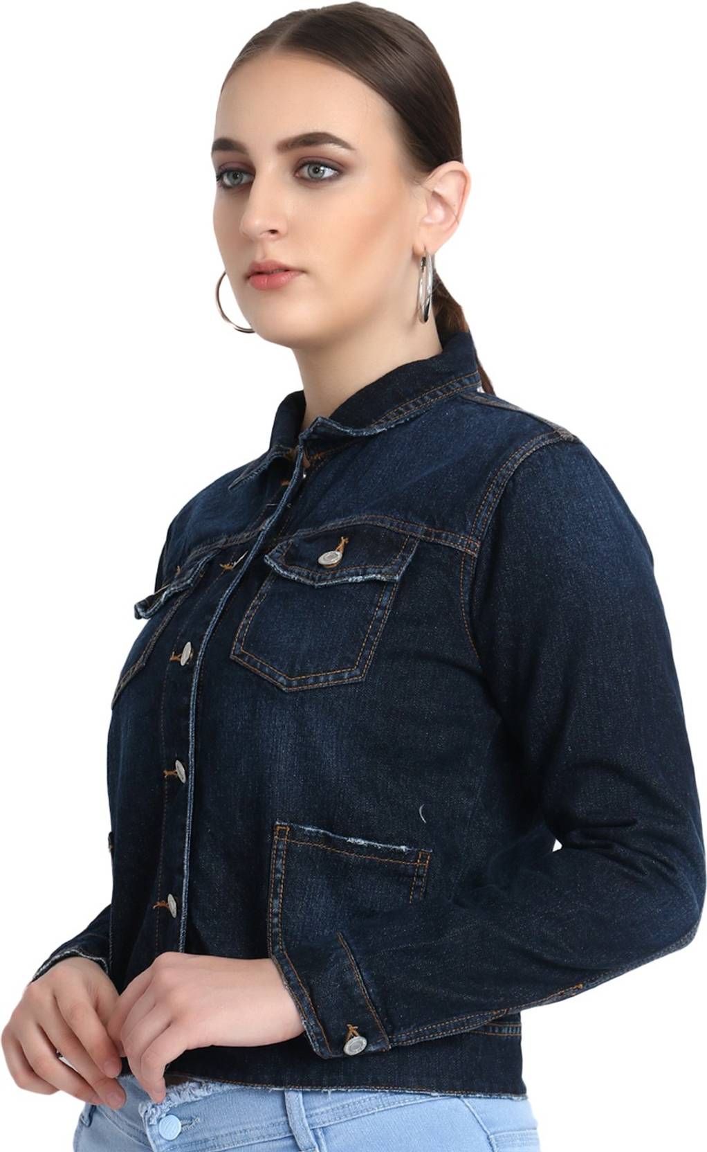 KOTTY Women Washed Denim Jacket