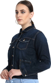 KOTTY Women Washed Denim Jacket