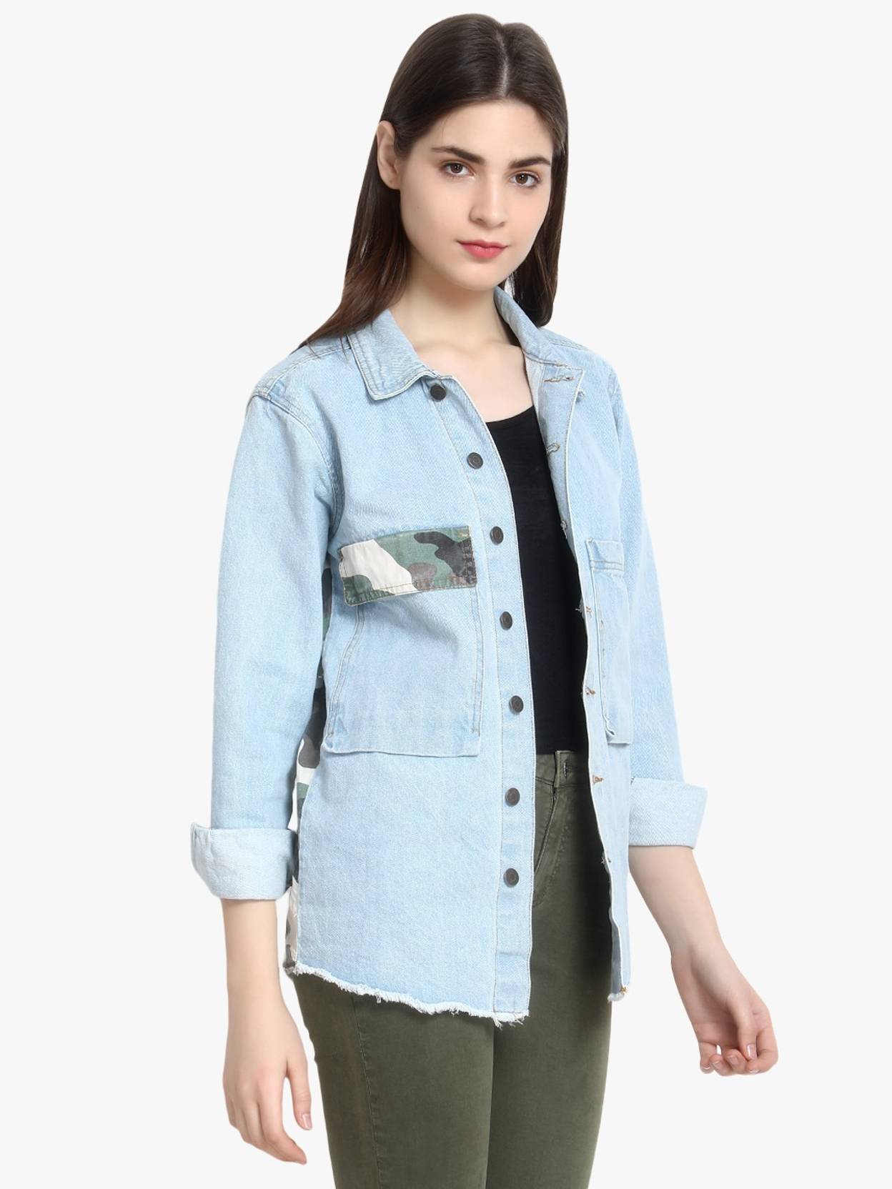 KOTTY Women Washed Denim Jacket