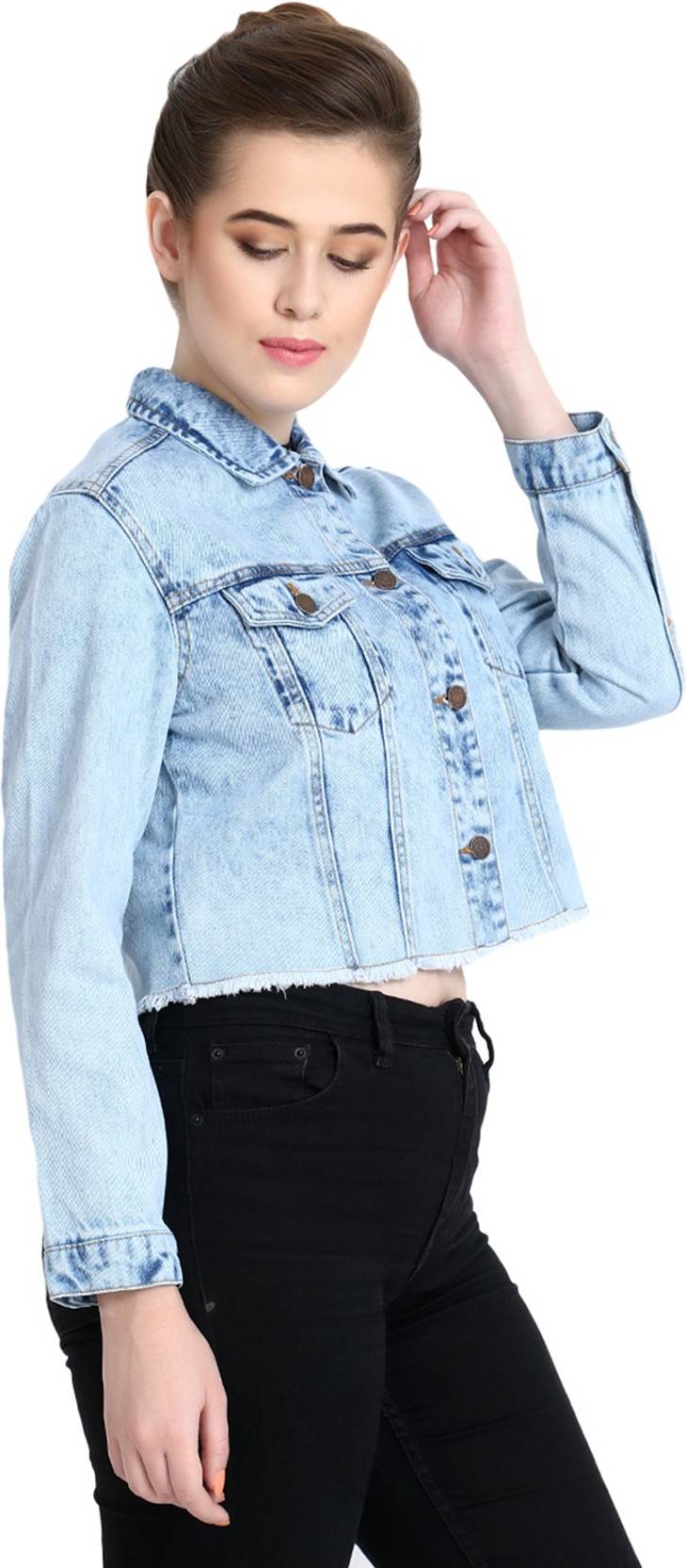 KOTTY Women Washed Denim Jacket