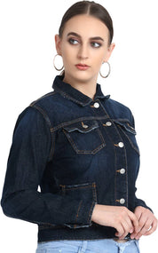 KOTTY Women Washed Denim Jacket