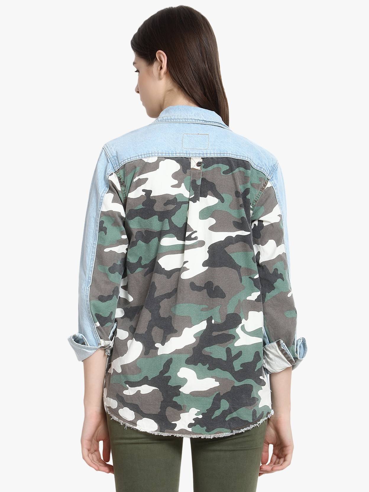 KOTTY Women Washed Denim Jacket