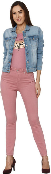 KOTTY Women Washed Denim Jacket