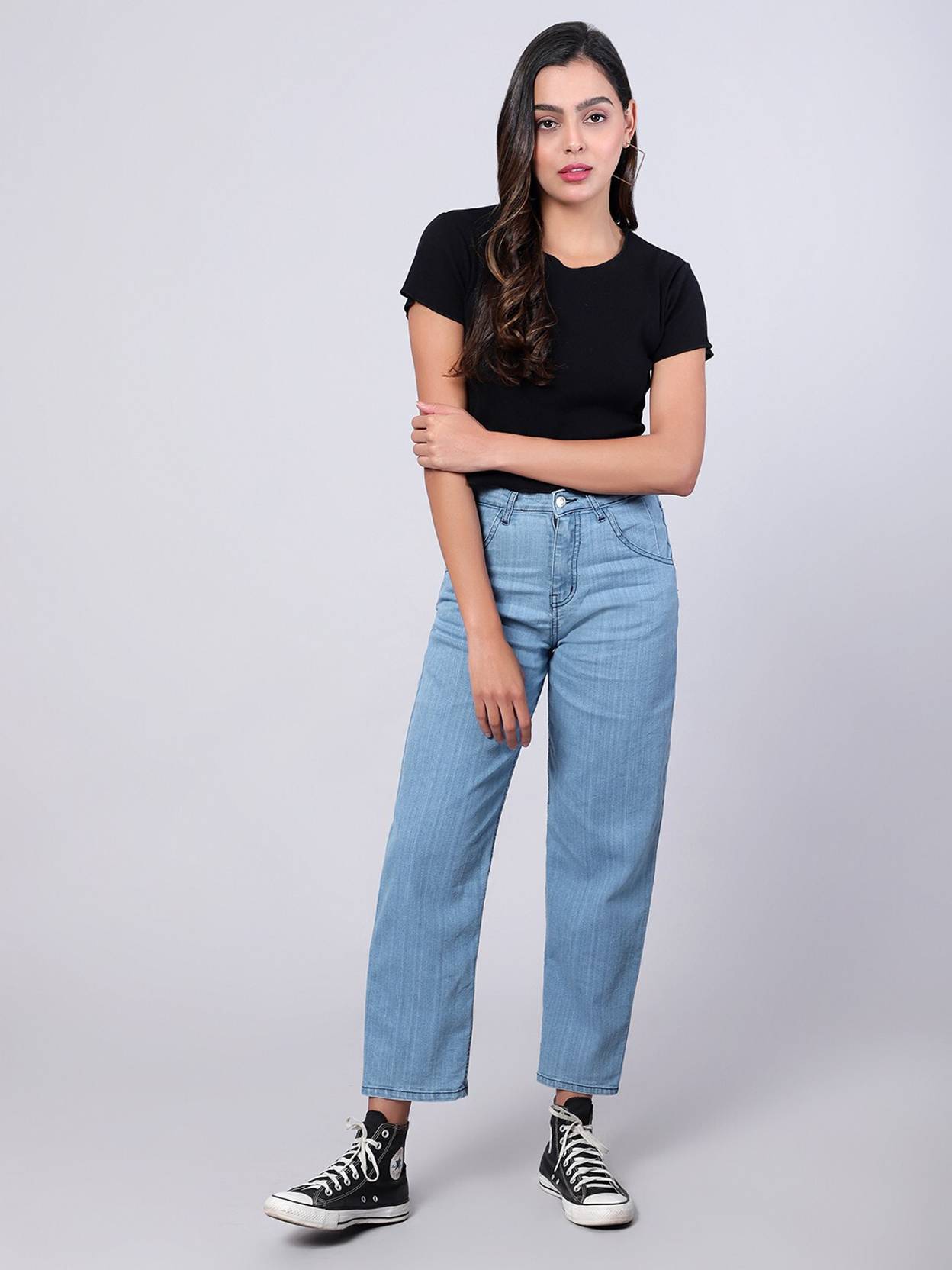 KOTTY Women Regular Mid Rise Light Blue Jeans