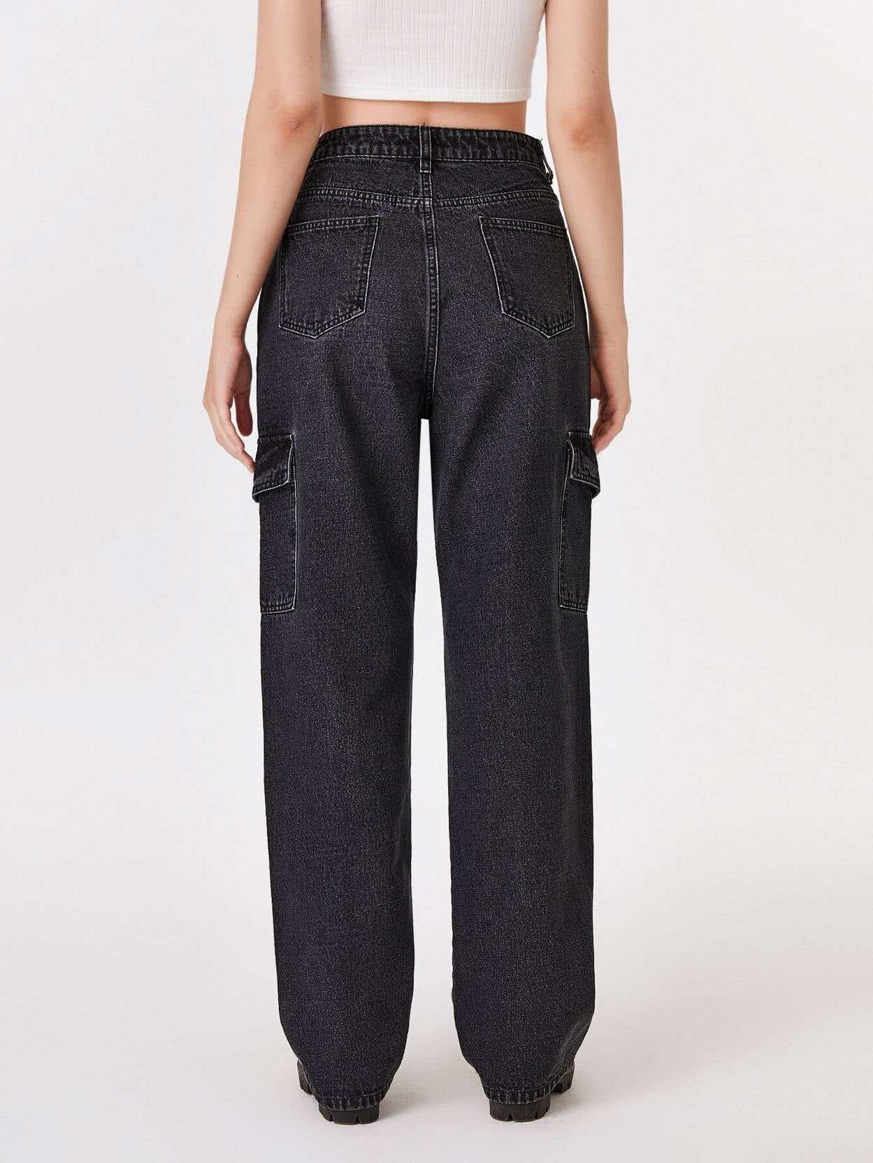 KOTTY Women Straight Fit High Rise Black Jeans