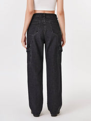 KOTTY Women Straight Fit High Rise Black Jeans