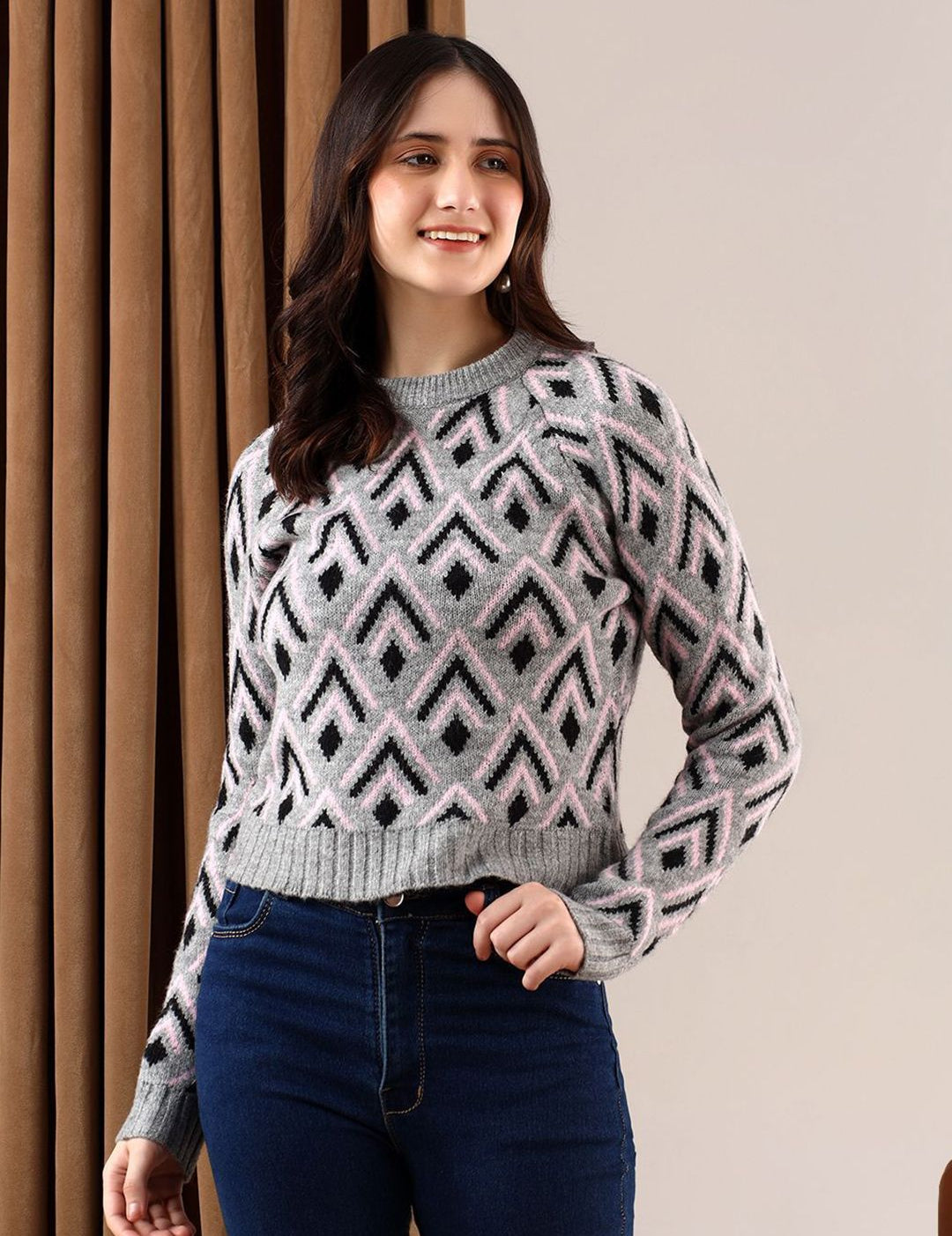 Kotty Women Printed Crop Pullover