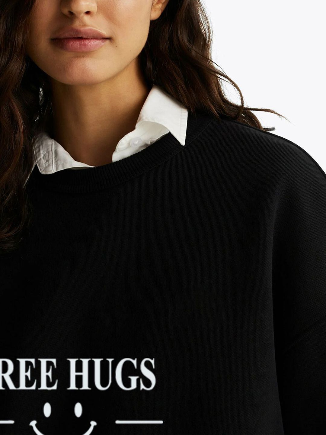 Kotty Women Printed Round Neck Full Sleeve Sweatshirt