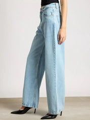 Kotty Women Jean Straight Fit High-Rise Heavy Fade Stretchable Jeans