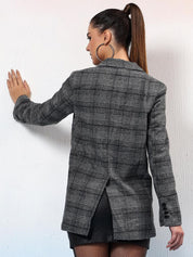  Kotty Checked Single-Breasted Coat