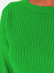 Kotty Women Long Sleeves Crop Round Neck Pullover