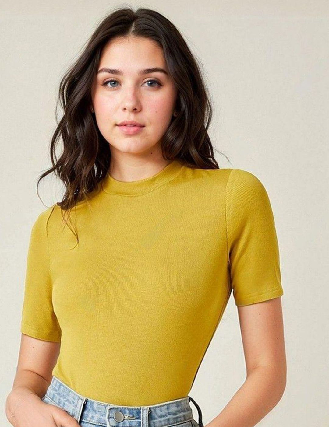 Kotty Women Solid High Neck Top