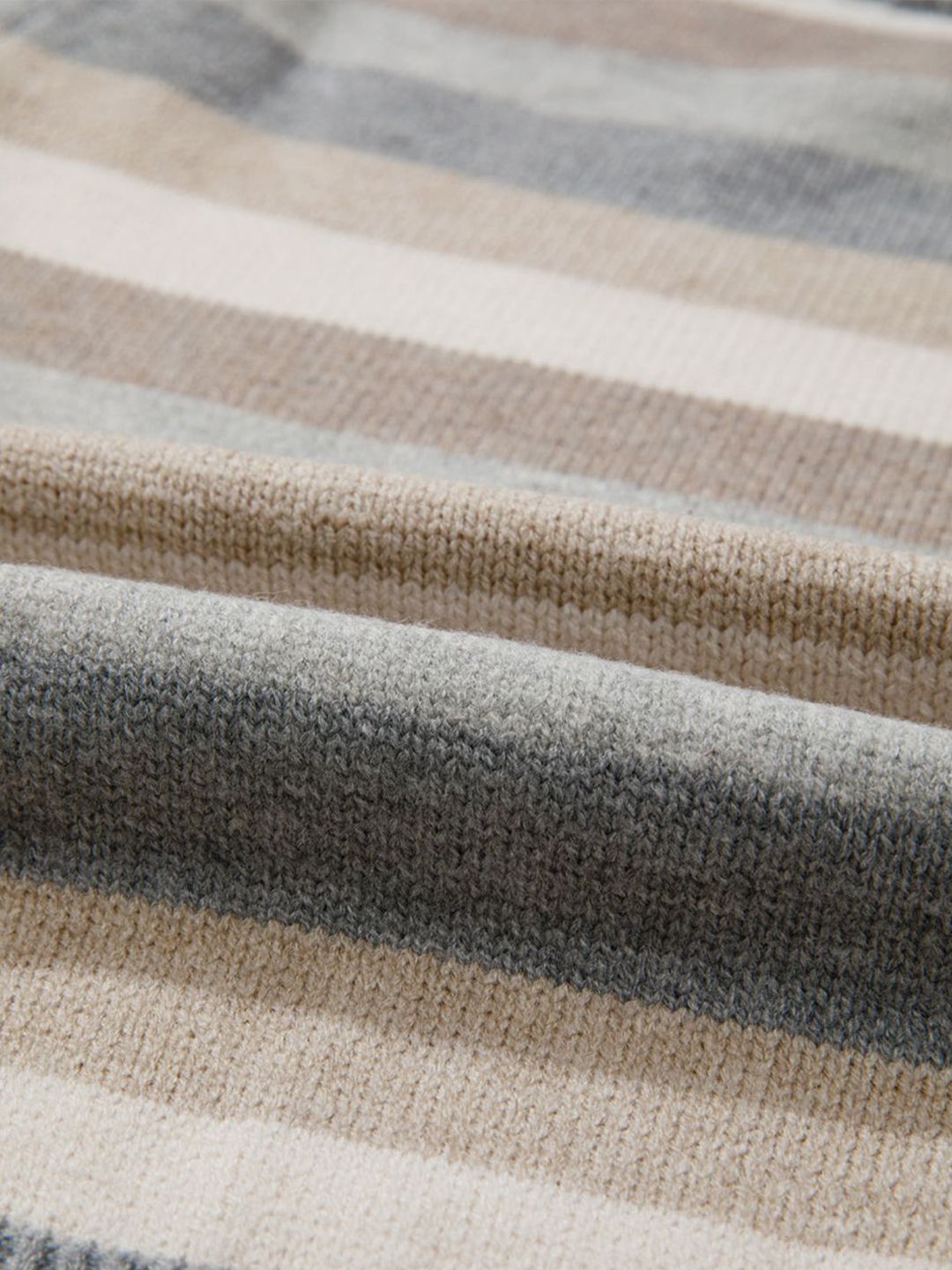 Kotty Women Cotton Striped Round Neck Long Sleeves Pullover Sweaters