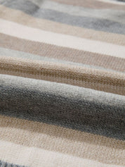 Kotty Women Cotton Striped Round Neck Long Sleeves Pullover Sweaters