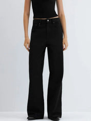 Women's High Waisted Wide Leg Black Pants