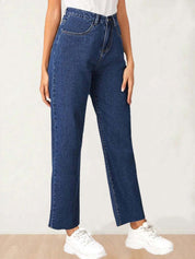 Kotty Women Straight Fit High-Rise Stretchable Cotton?Jeans
