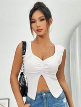Kotty Women Solid V-Neck Top