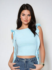 Kotty Women Solid Round Neck Top