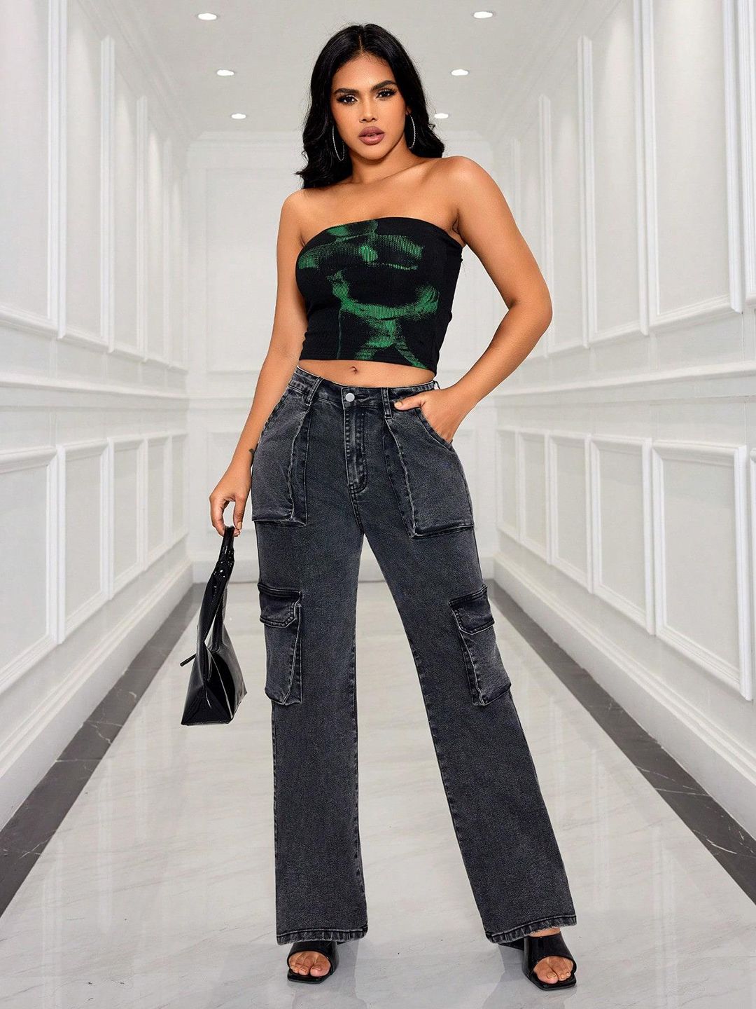 Kotty Women Straight Fit High-Rise Stretchable Jeans