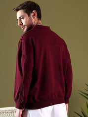 Kotty Men Shirt Collar Cotton Sweatshirt